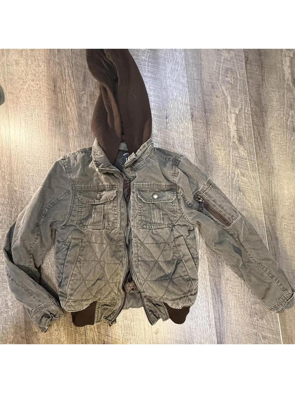 Urban Outfitters Kid's Brown and Khaki Coat